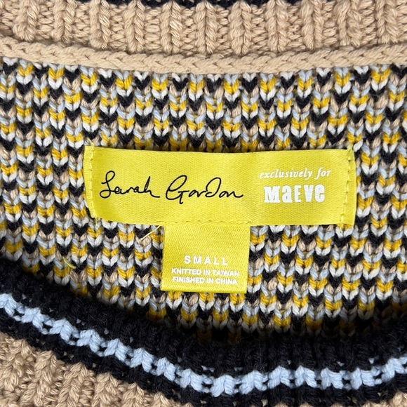 Maeve x Sarah Gordon Cropped Knit‎ Bumblebee Sweater Tank Women's Small Top - Picture 4 of 10